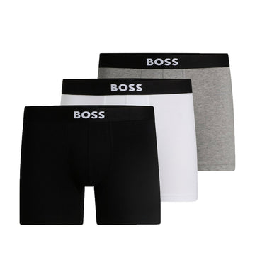 Boss Black 3 Pack D.beckham Boxer Briefs White/Grey/Black B