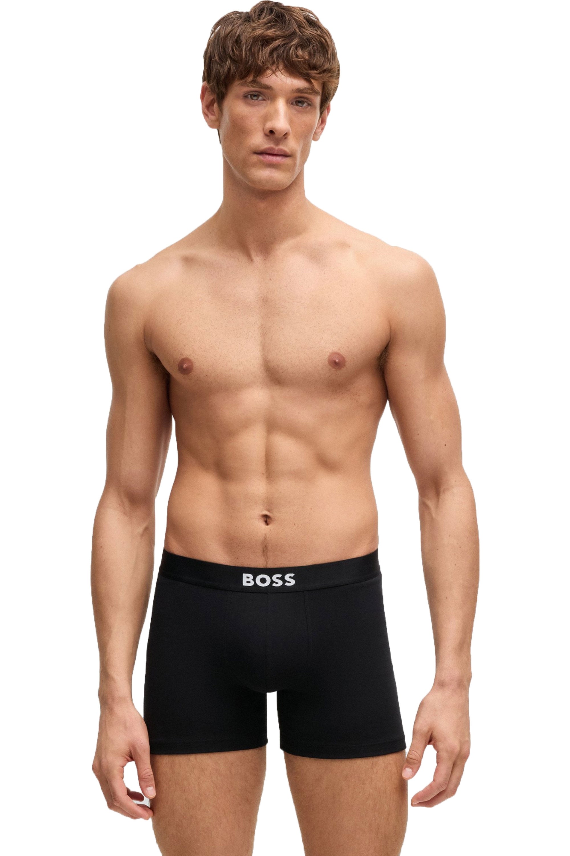 Boss Black 3 Pack D.beckham Boxer Briefs White/Grey/Black B
