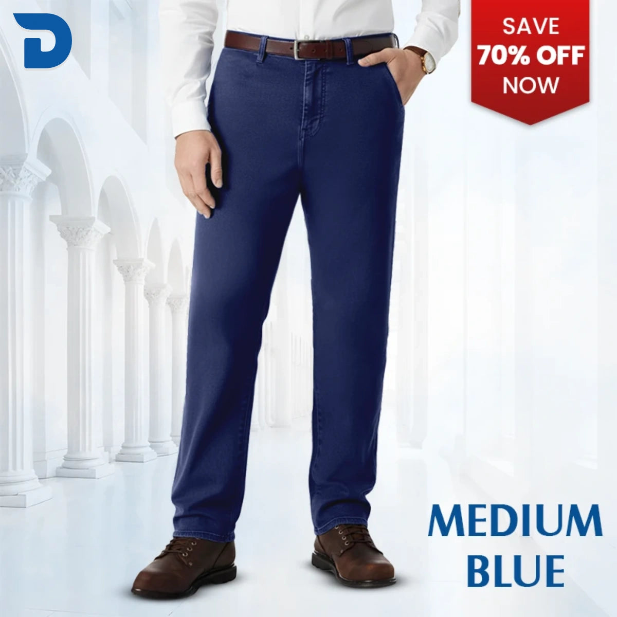 PURE | Dad Jeans – Classic Straight Fit Stretch Denim