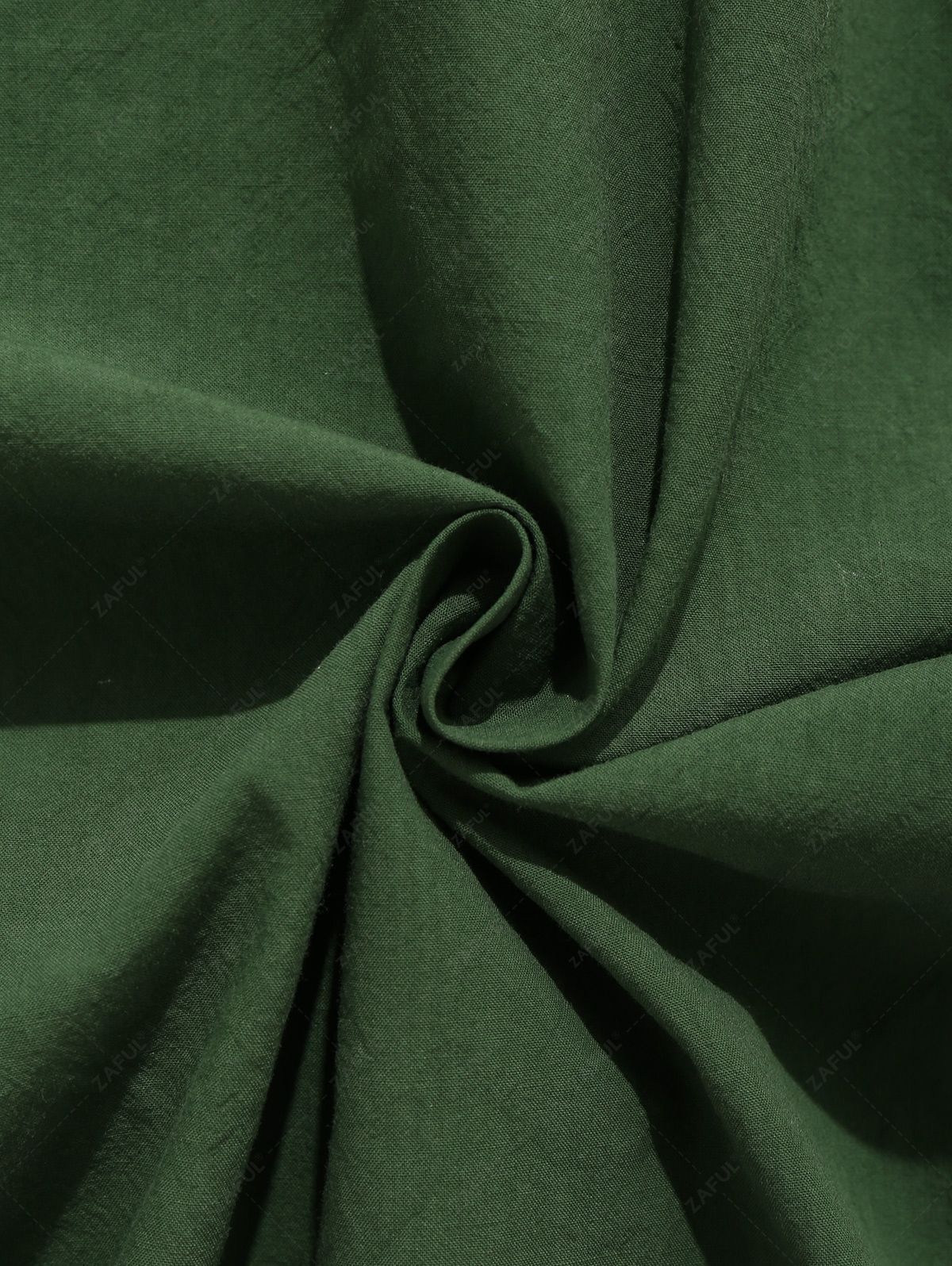 ZAFUL Solid Color Toggle Drawstring Ruched Jogger Cargo Pants DEEP GREEN - PURECLO