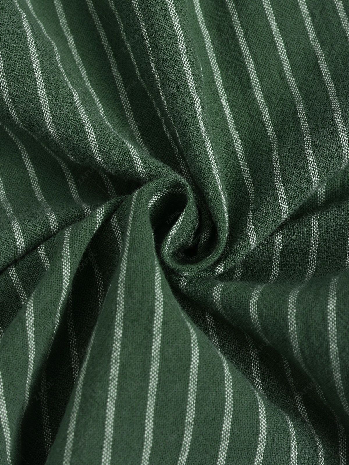ZAFUL Striped Drawstring Casual Pants DEEP GREEN - PURECLO