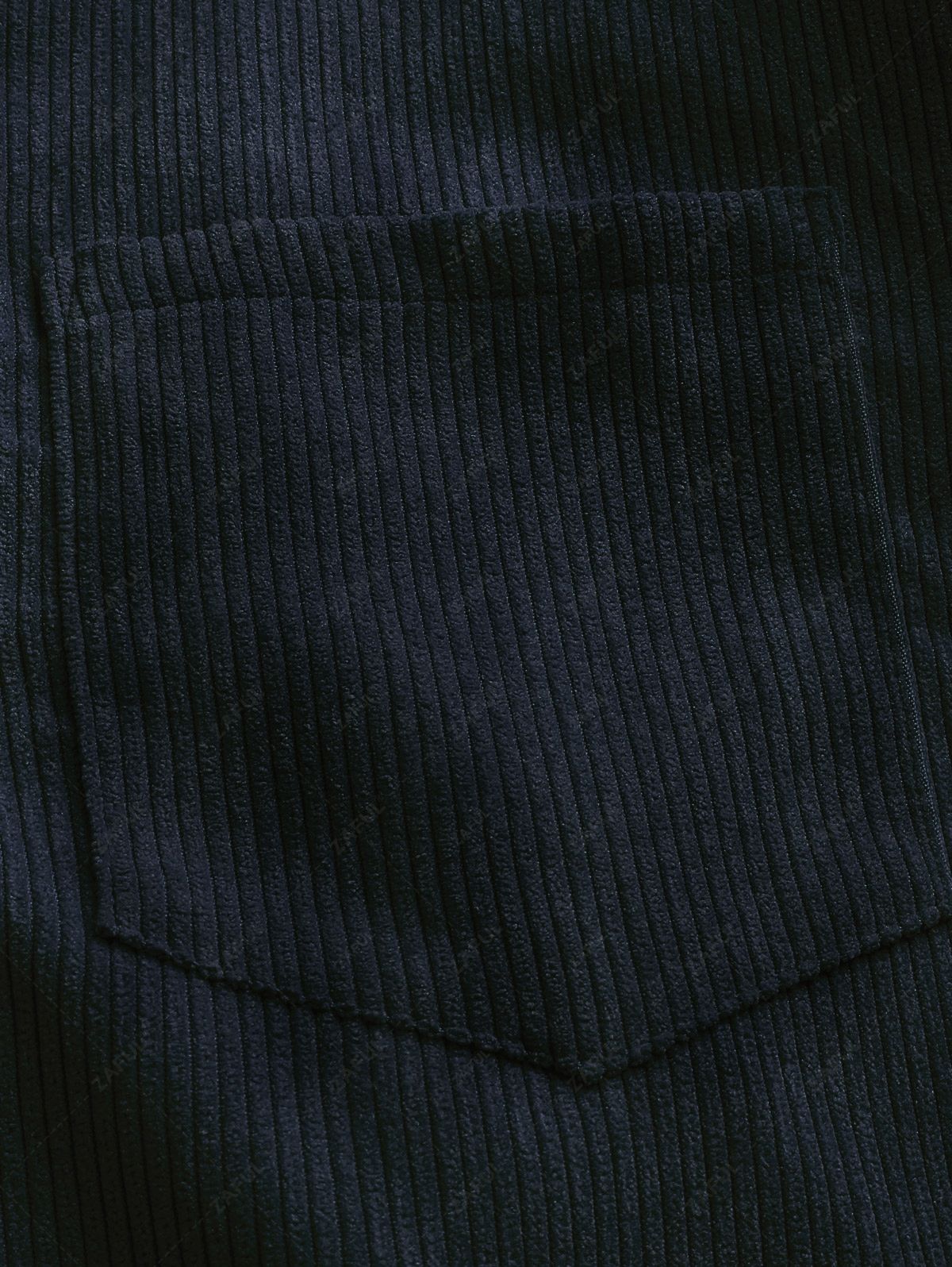 ZAFUL Solid Color Half Button Pocket Corduroy Long Sleeves Collared Shirt DEEP BLUE LIGHT COFFEE YELLOW LIGHT GREEN LIGHT GRAY - PURECLO