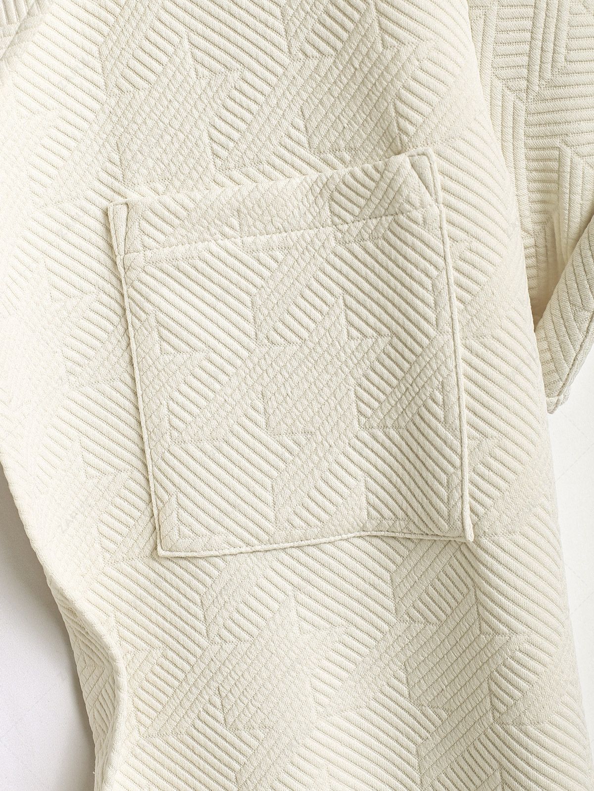 Men\'s Casual Embossed Textured Pocket Design Camp Collar Button Up Short Sleeves Shirt LIGHT COFFEE - PURECLO