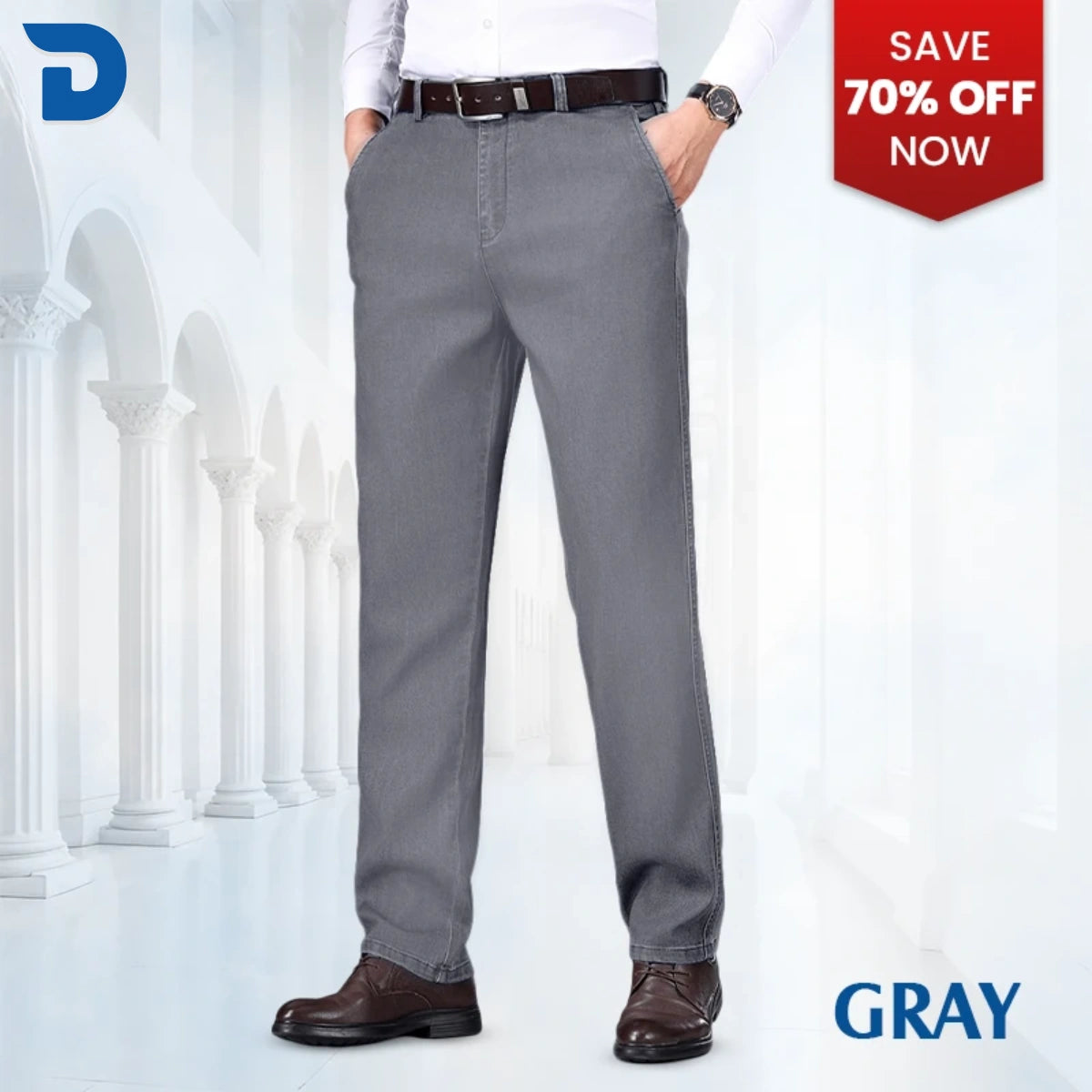 PURE | Dad Jeans – Classic Straight Fit Stretch Denim