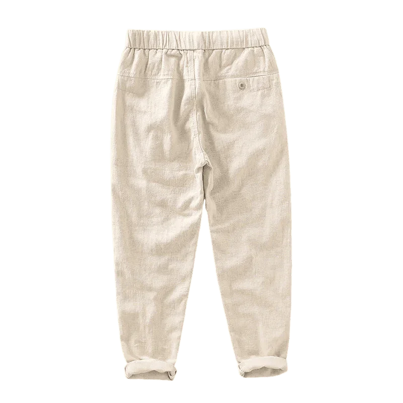 Men's Linen Trousers Rovino - Pure - PURECLO