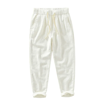 Men's Linen Trousers Rovino - Pure - PURECLO