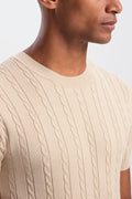 THE CABLE SHORT SLEEVE T-SHIRT - PURECLO