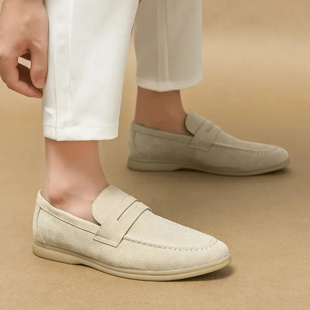 Leather Moccasin Loafer for Men Liverpool - Pure - PURECLO