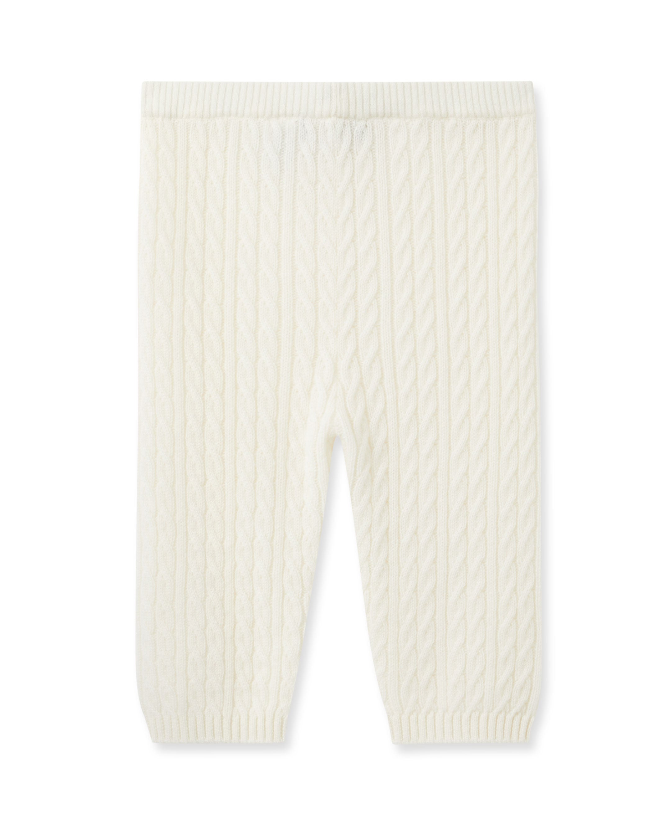 N.Peal Cable Cashmere Leggings New Ivory White