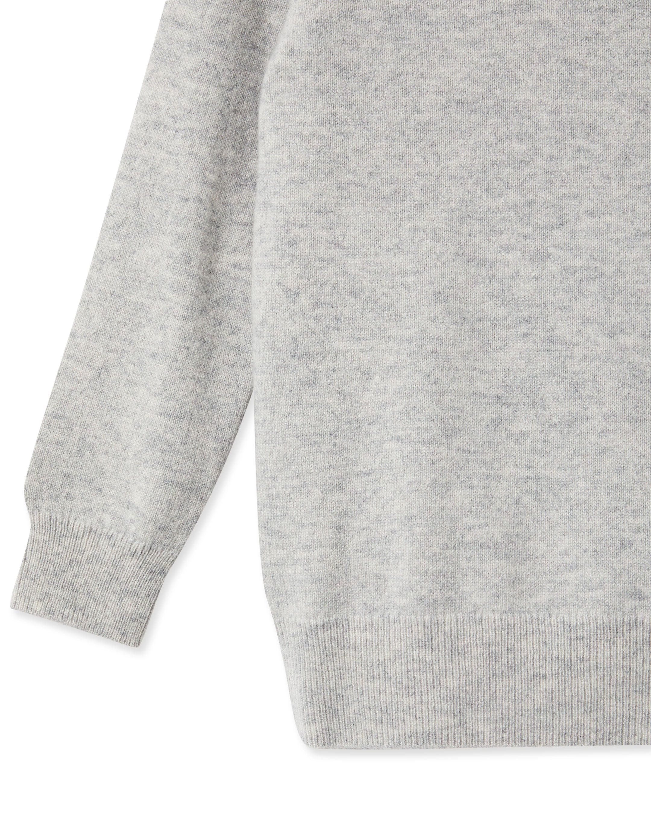 N.Peal Boys Round Neck Cashmere Jumper Fumo Grey