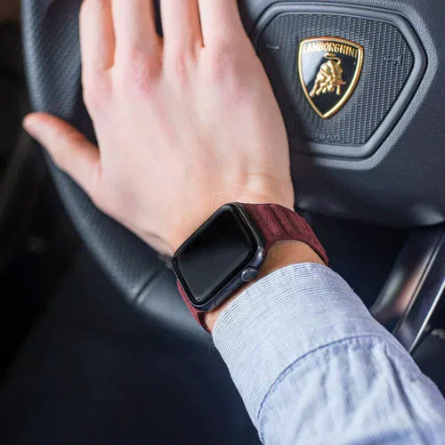 Alcantara Band Sport - Apple Watch - Wine