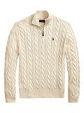 Cable-Knit Cotton Quarter-Zip Jumper - PURECLO