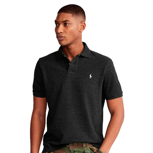 PureClo™ R&L Essential Polo in Black – understated luxury crafted for refined simplicity.
