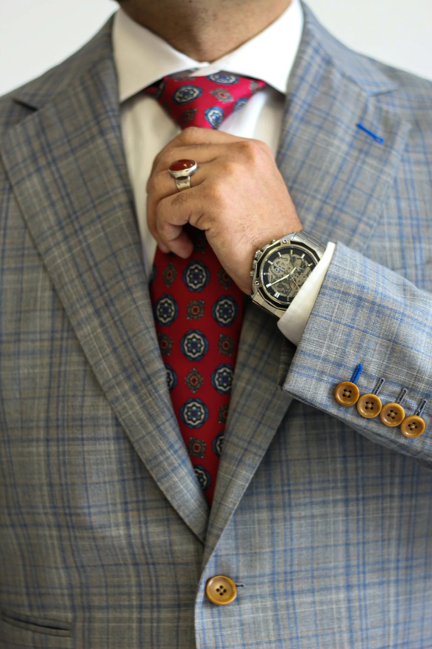 PURE | Signature Glen Plaid Suit – Grey
