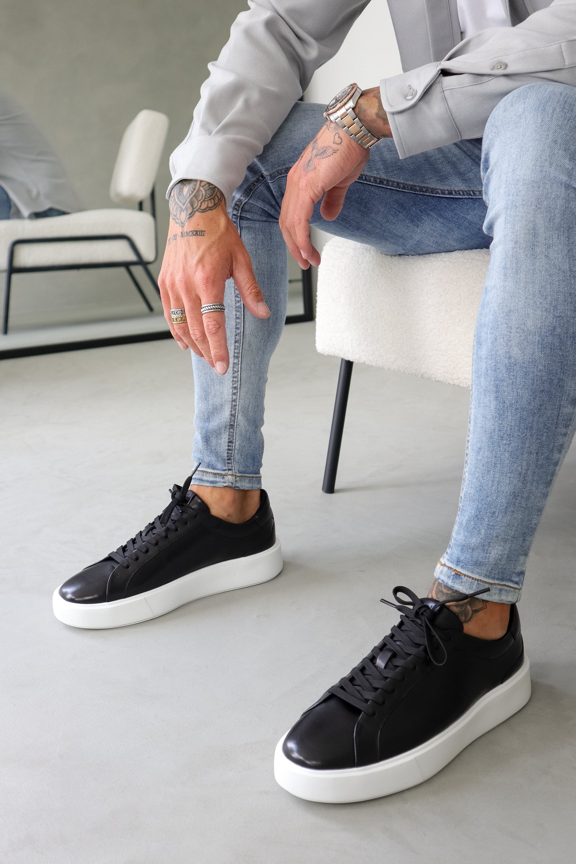 THE CLASSIC LEATHER TRAINER - PURECLO