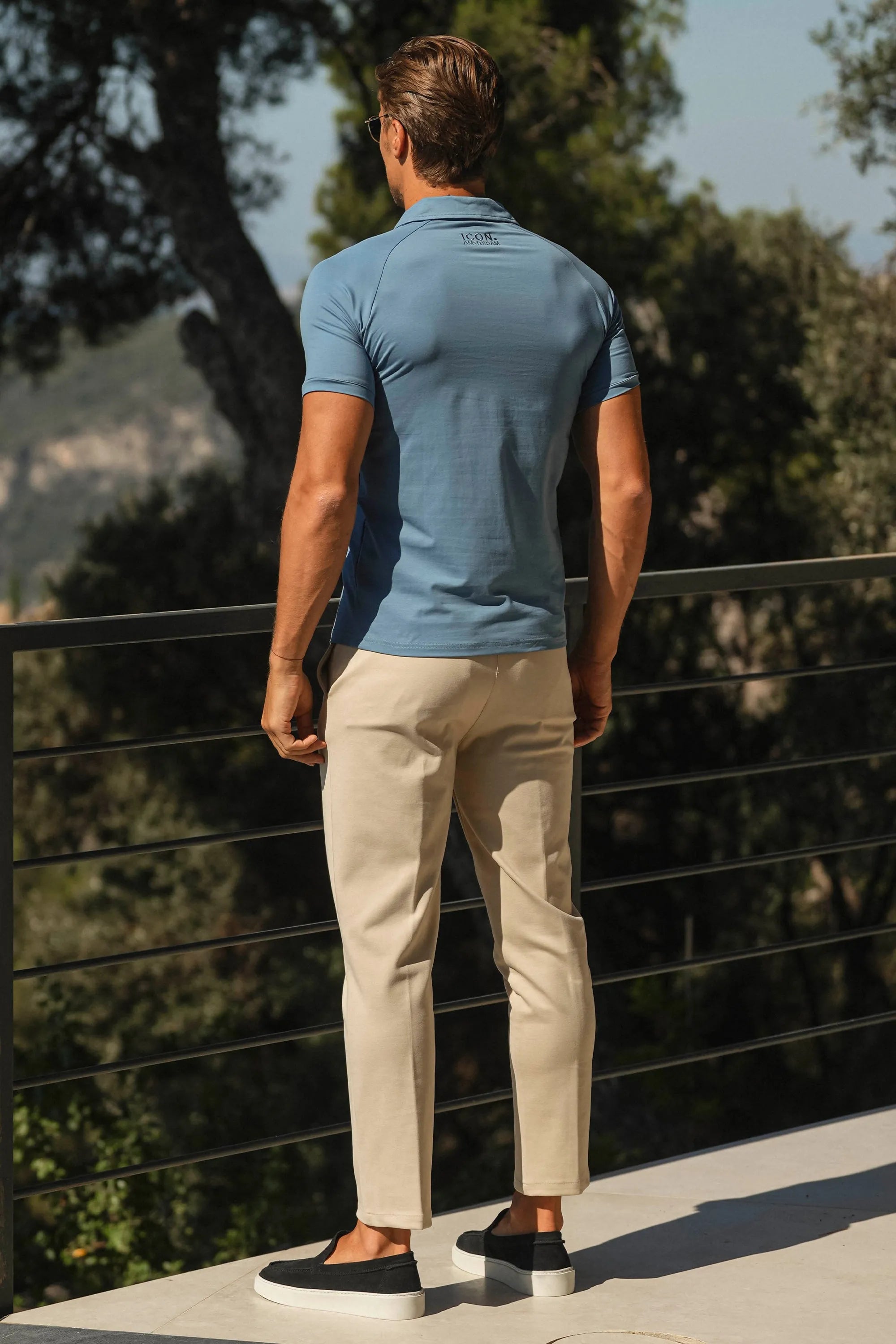 THE MUSCLE BUTTON POLO - PURECLO