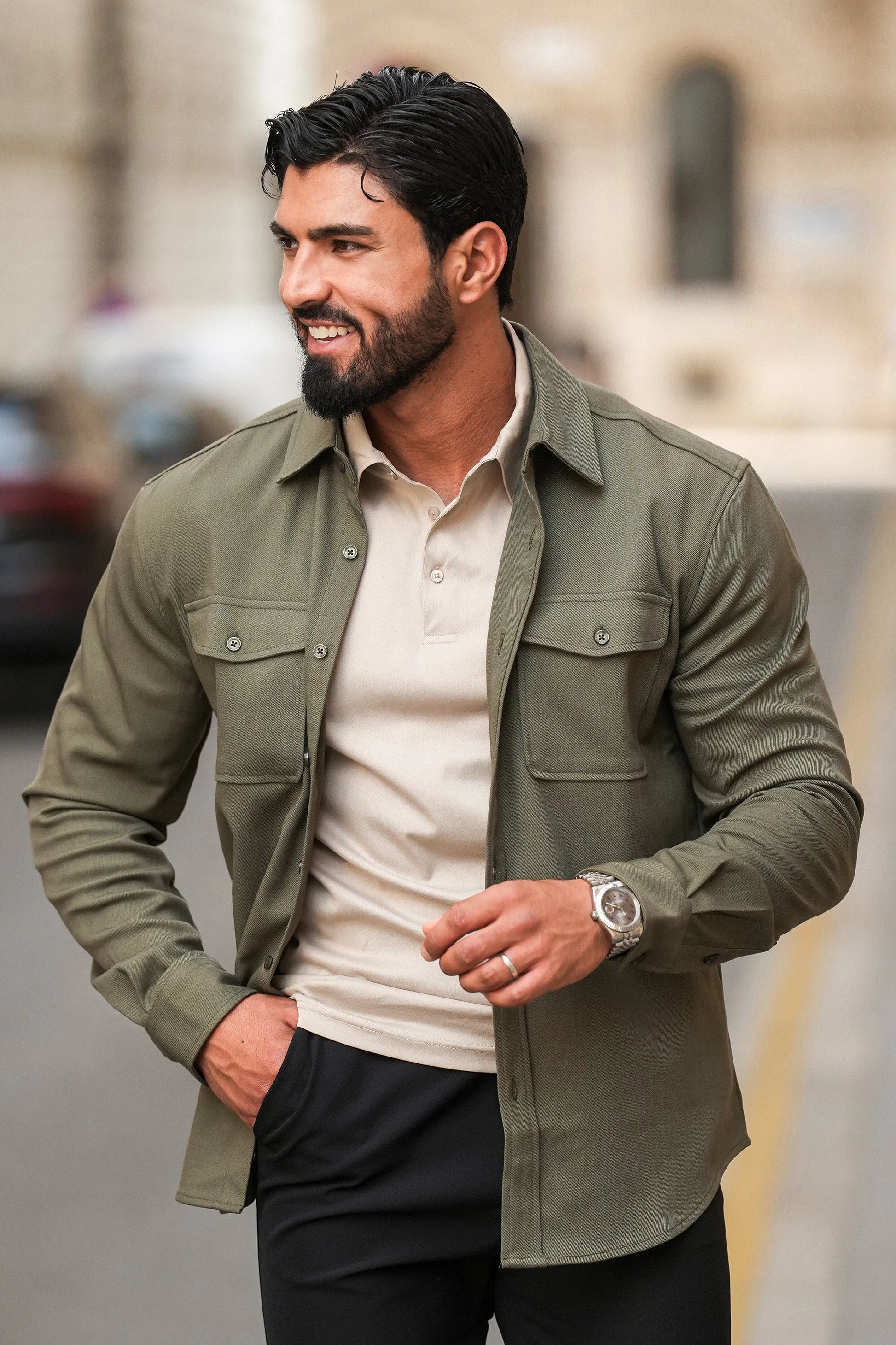 THE MUSCLE BUTTON POLO - PURECLO