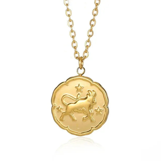 NOBA - Zodiac Sign Necklace - Gold - PURECLO