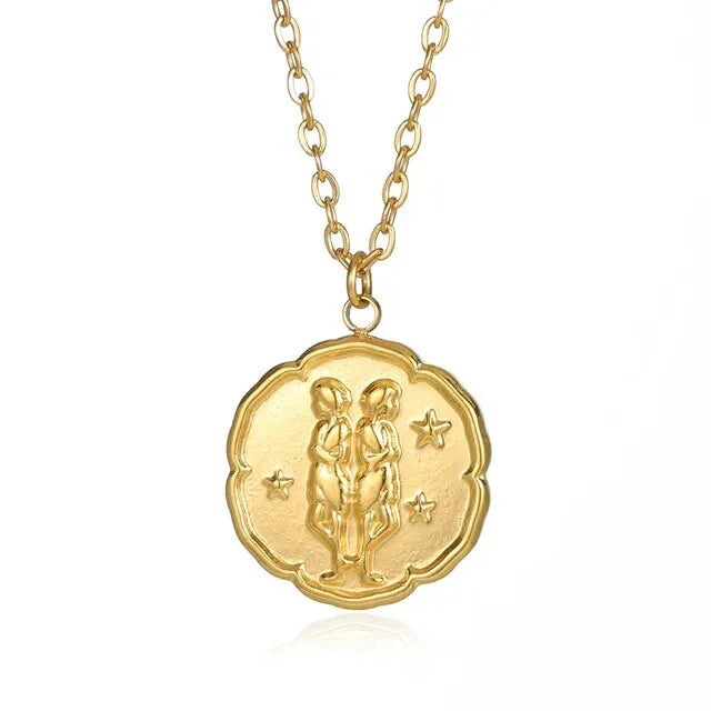 NOBA - Zodiac Sign Necklace - Gold - PURECLO