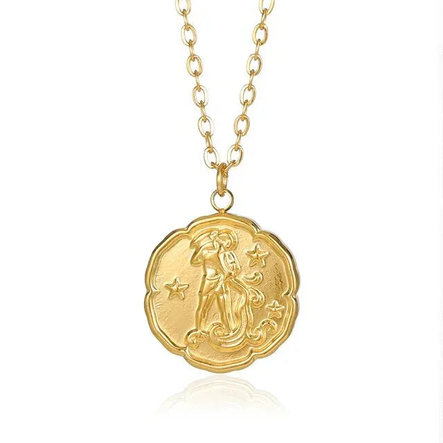 NOBA - Zodiac Sign Necklace - Gold - PURECLO