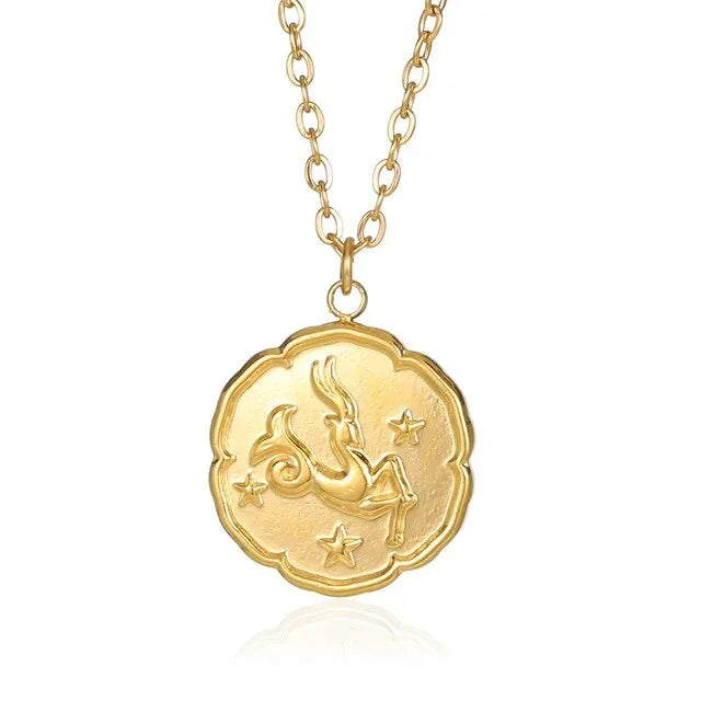 NOBA - Zodiac Sign Necklace - Gold - PURECLO