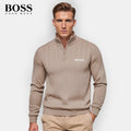 PureClo™ HB Zip-Up Sweater in Beige – soft neutral tone offering effortless sophistication and modern comfort.