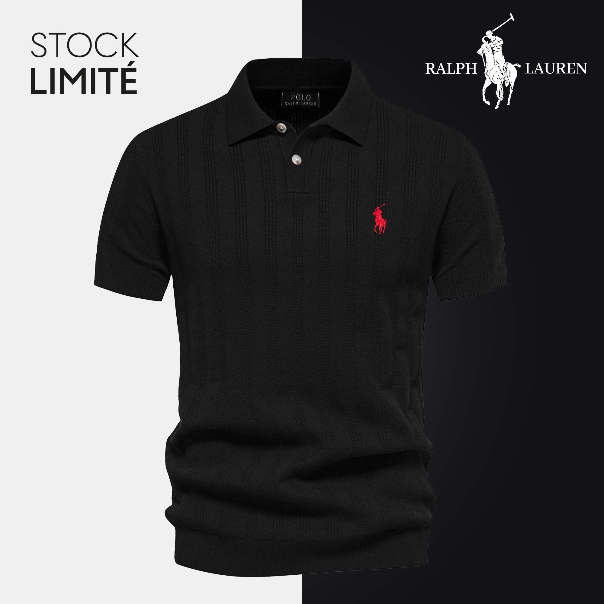 Polo Homme Maille Texturée RL - PURECLO