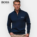 PureClo™ HB Zip-Up Sweater in Navy Blue – classic color that embodies timeless confidence and quiet refinement.