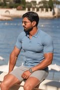 THE MUSCLE BUTTON POLO - PURECLO