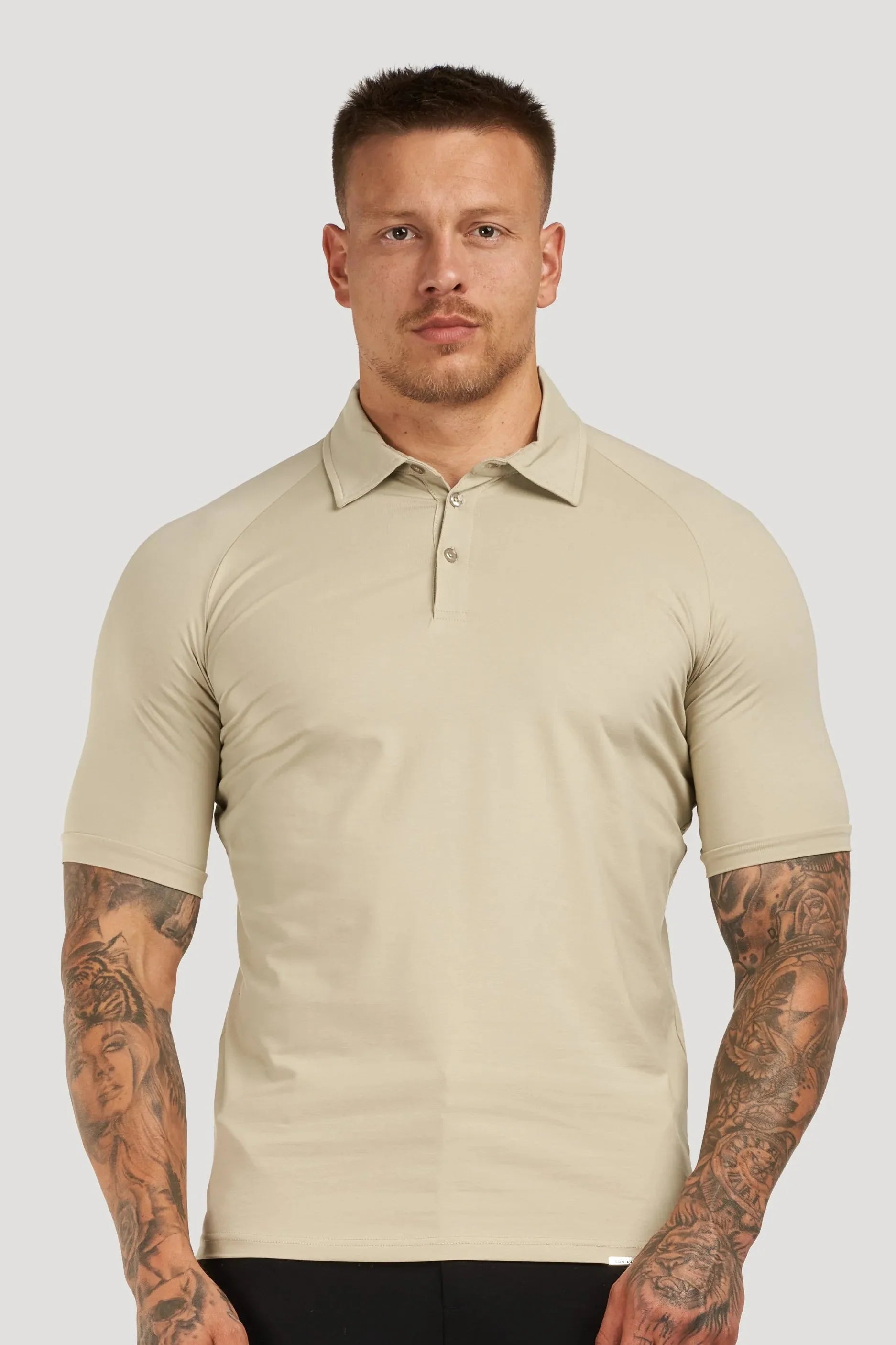 THE MUSCLE BUTTON POLO - PURECLO