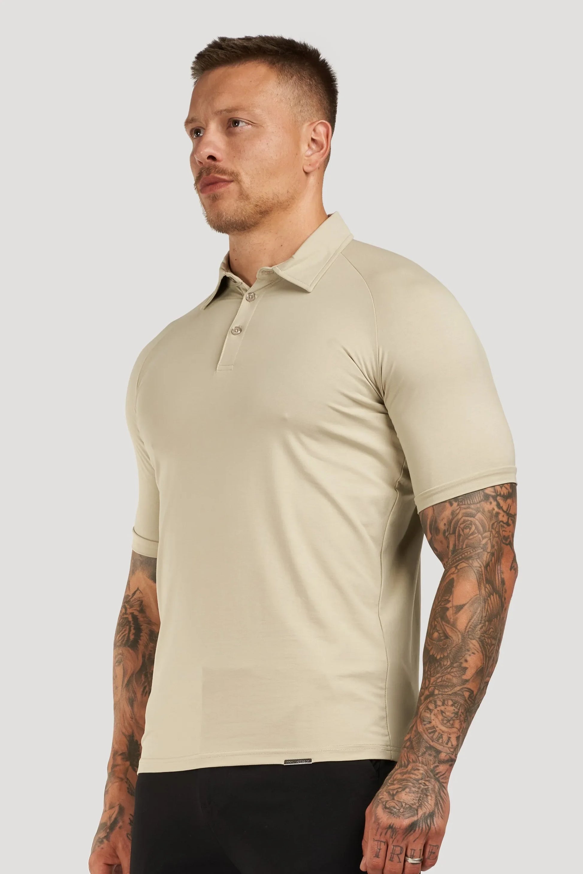 THE MUSCLE BUTTON POLO - PURECLO