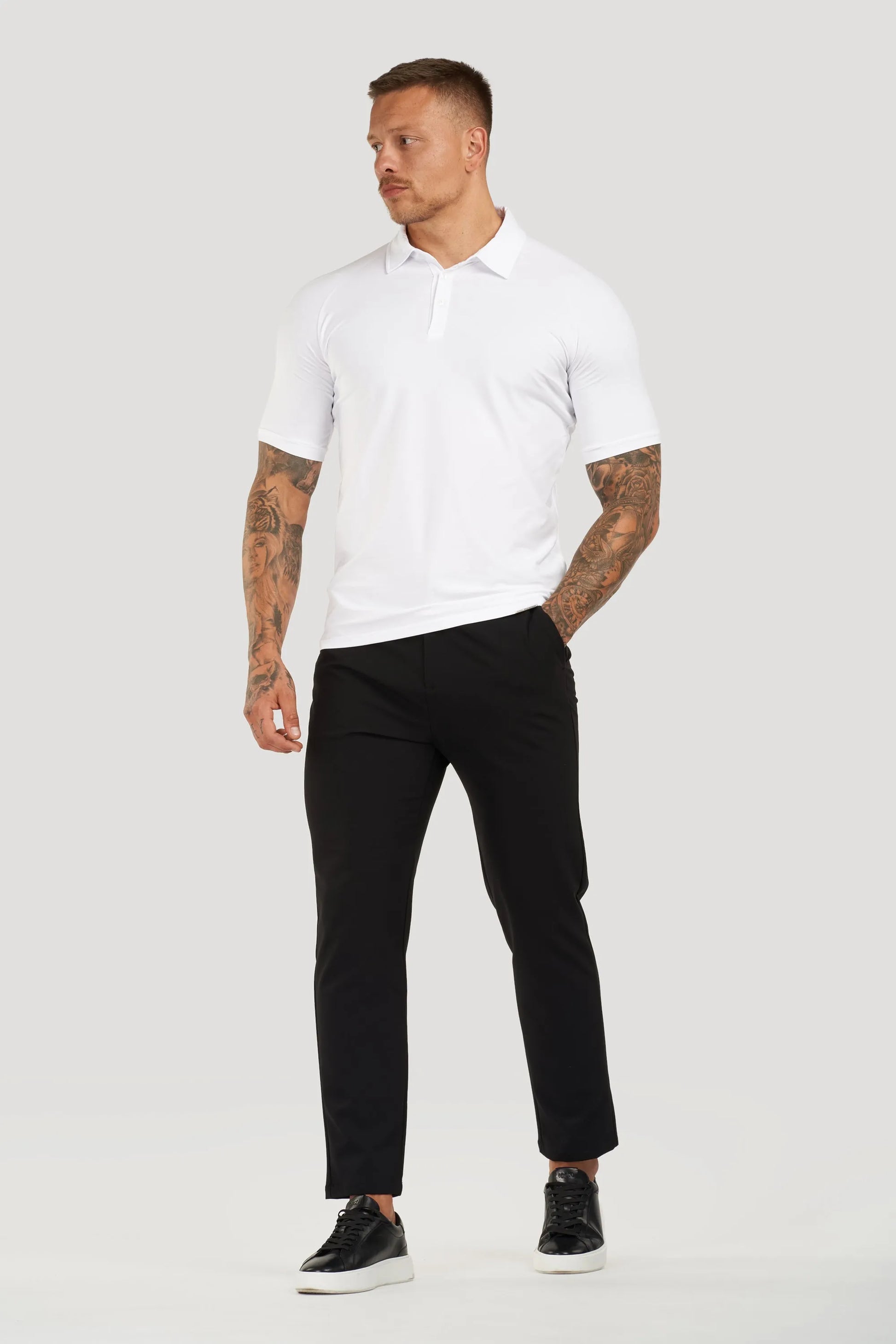 THE MUSCLE BUTTON POLO - PURECLO