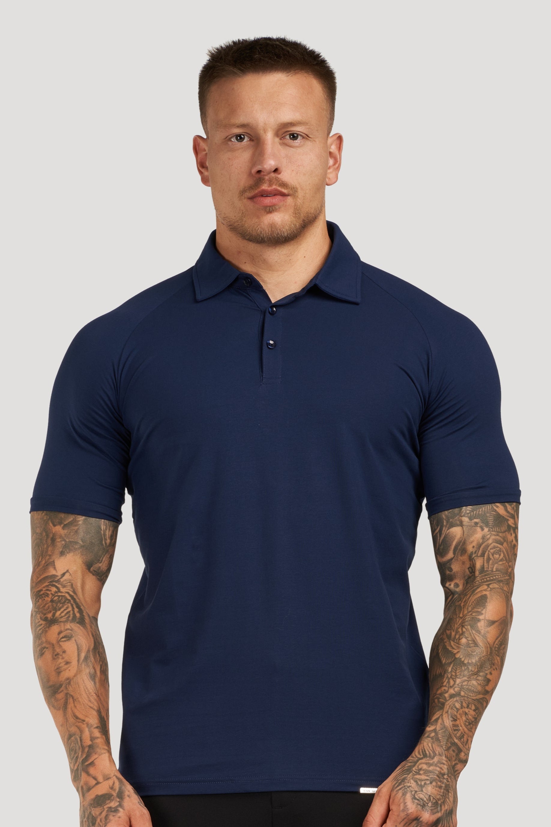 THE MUSCLE BUTTON POLO - PURECLO