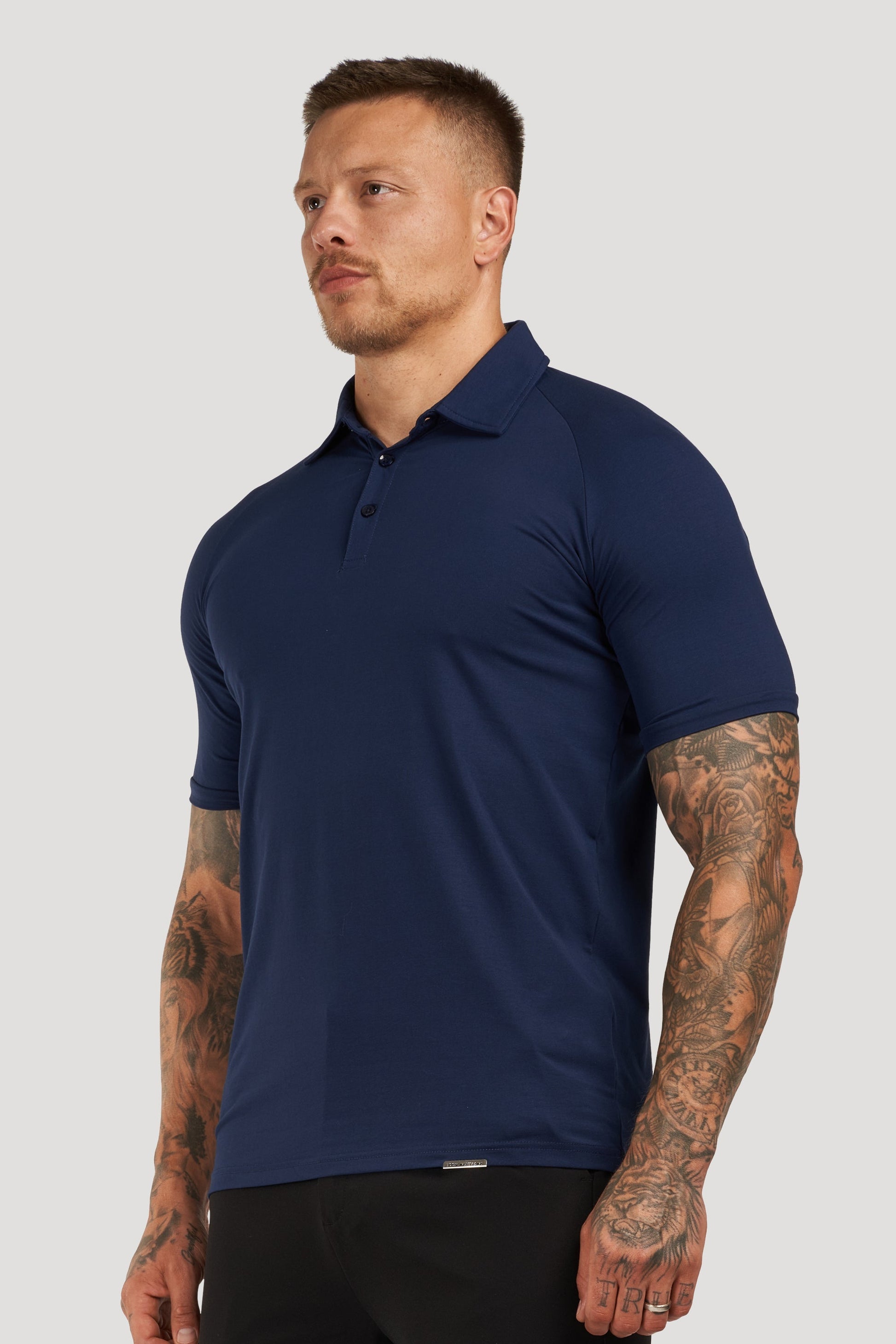 THE MUSCLE BUTTON POLO - PURECLO