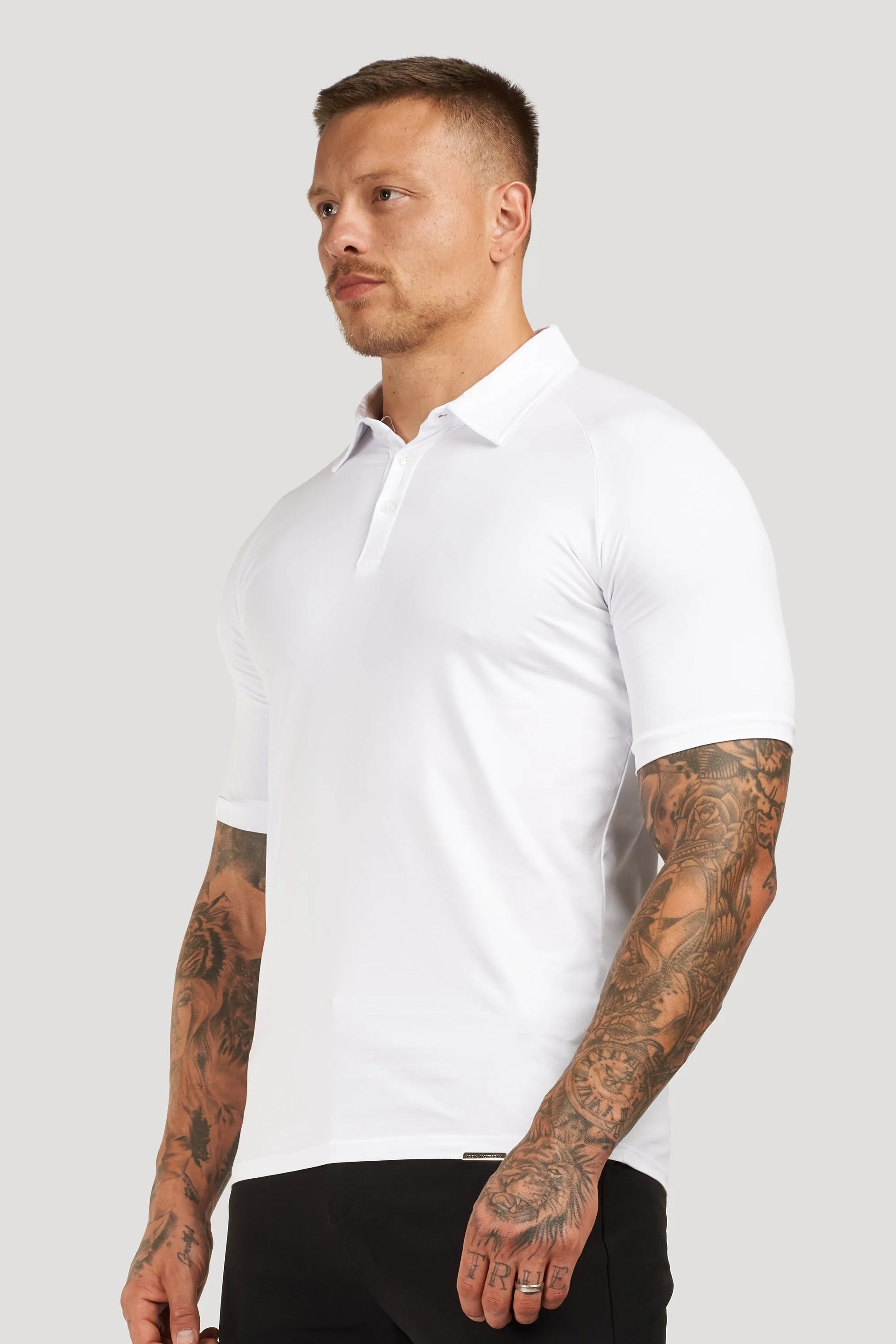THE MUSCLE BUTTON POLO - PURECLO