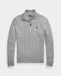Cable-Knit Cotton Quarter-Zip Jumper - PURECLO