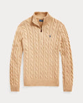 Cable-Knit Cotton Quarter-Zip Jumper - PURECLO