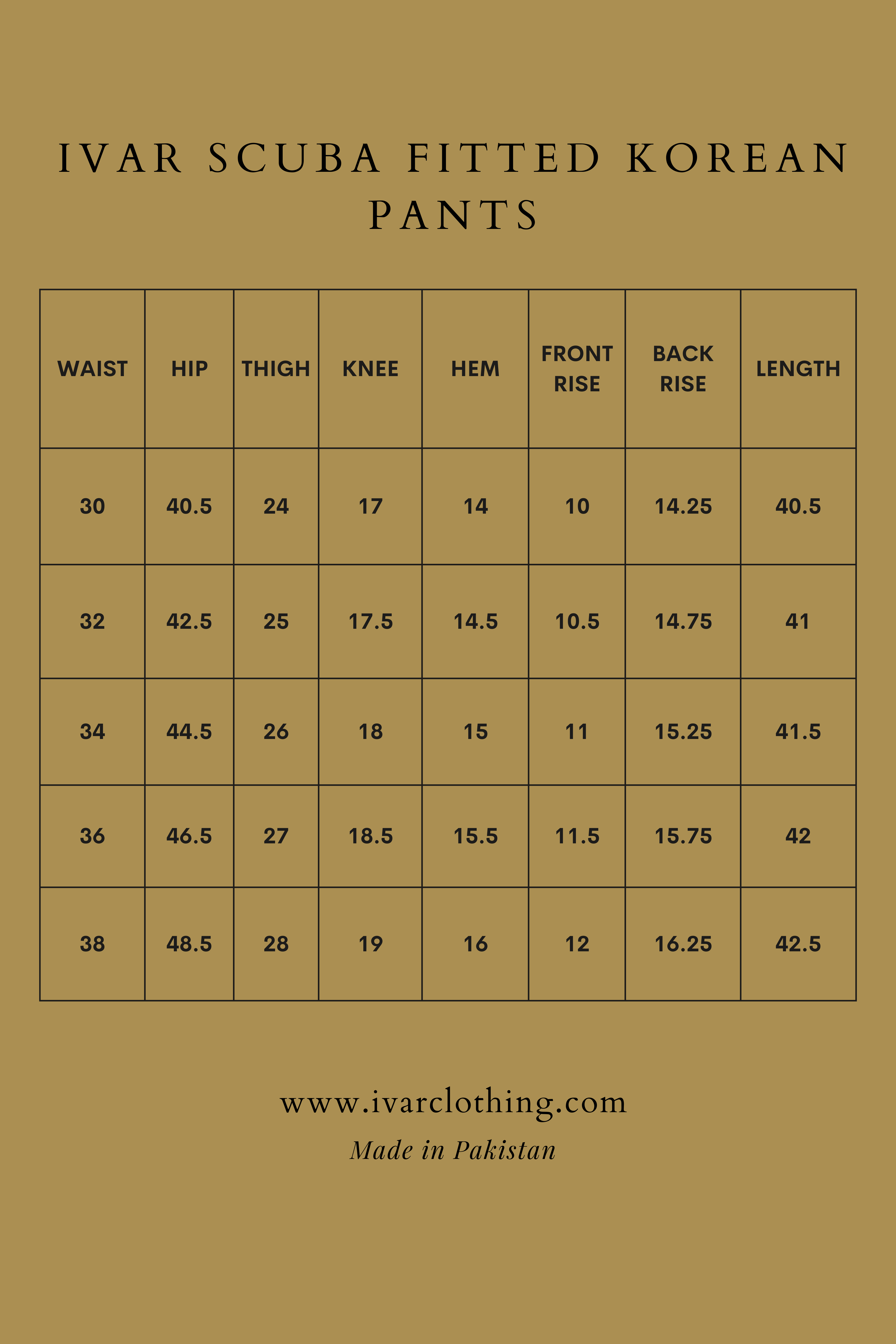 IVAR® Scuba Fitted Black Korean Pant