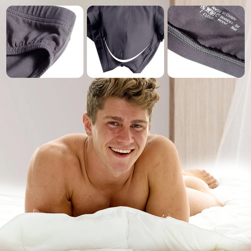š„Slip Ć Taille Basse Respirant de Couleur Unie pour HommesćAchetez 3 Obtenez 2 Gratuitć