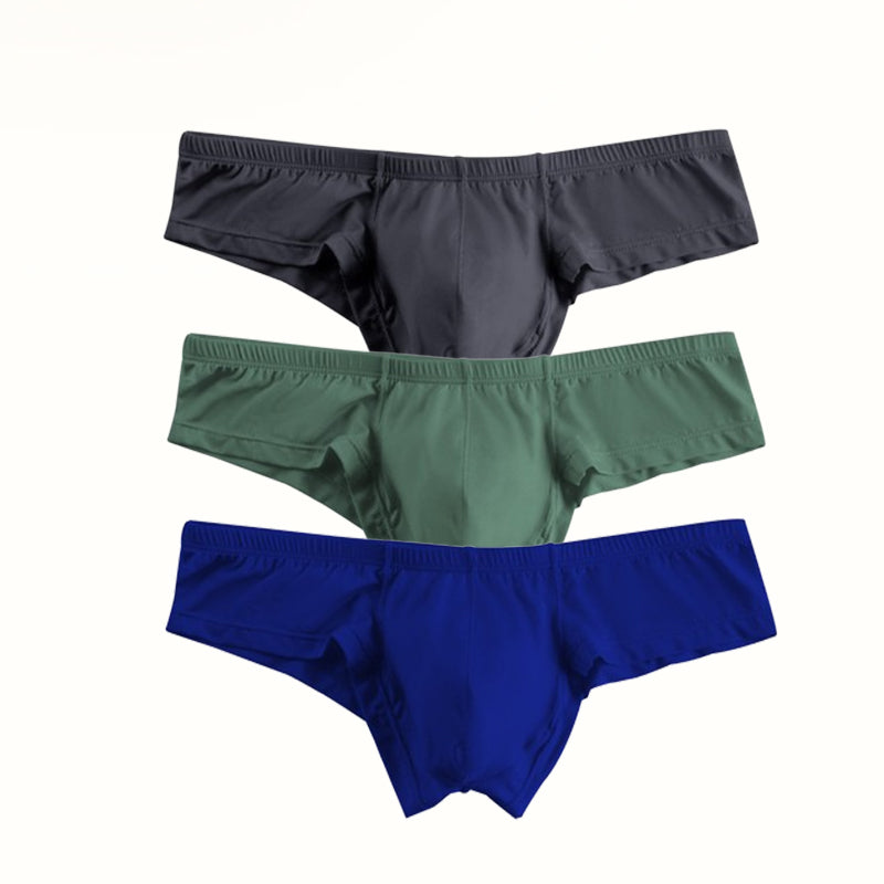 š„Slip Ć Taille Basse Respirant de Couleur Unie pour HommesćAchetez 3 Obtenez 2 Gratuitć