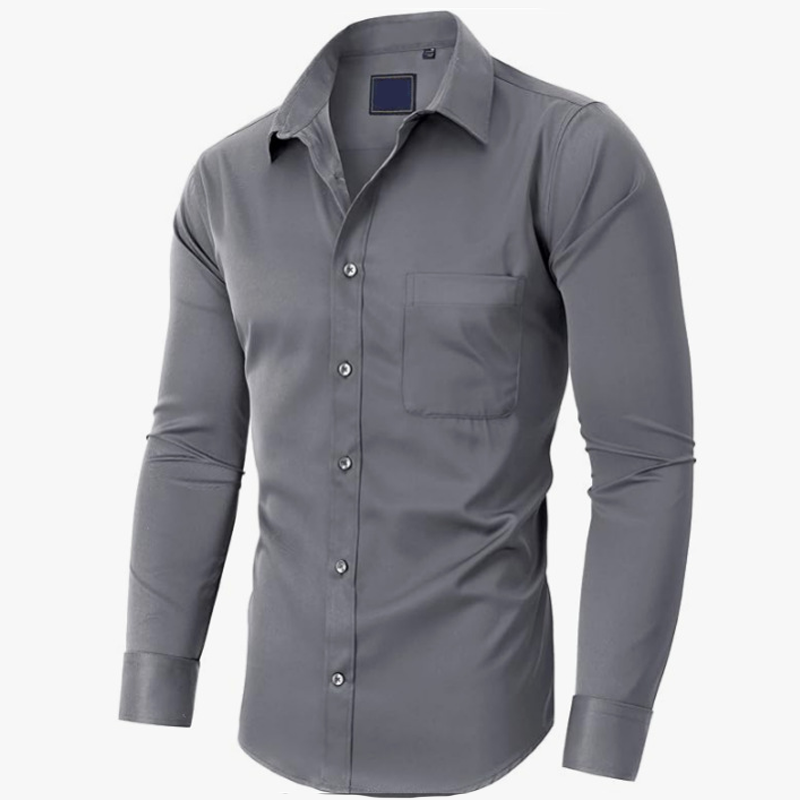 š„Hot Saleš„Solid-Color Long-Sleeve Shirt (50% OFF) - PURECLO
