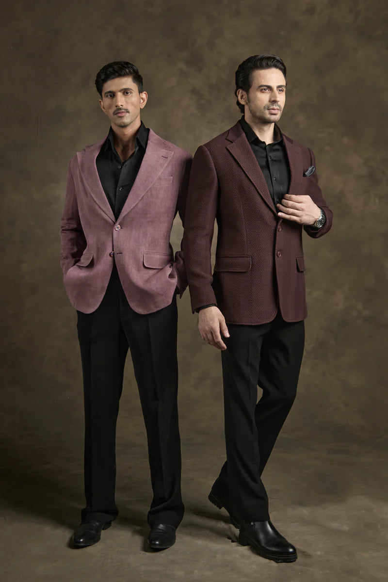 PURE | Wine Textured Blazer