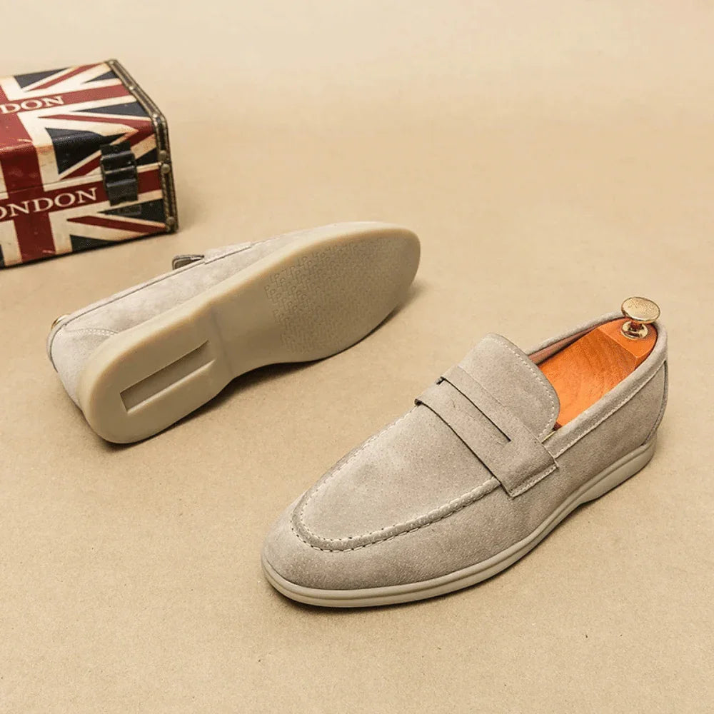 Leather Moccasin Loafer for Men Liverpool - Pure - PURECLO