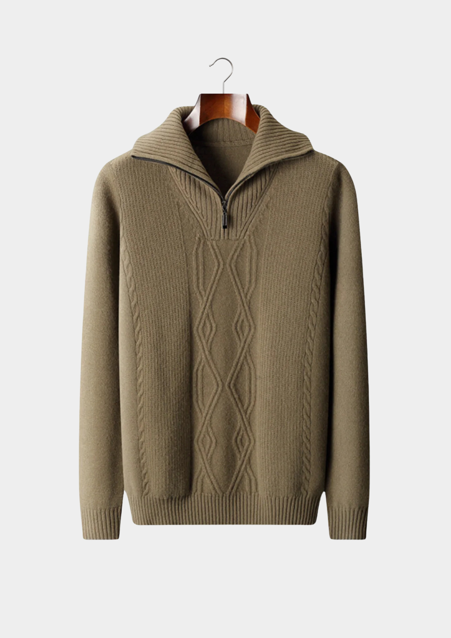 NOBA WOOL QUARTER ZIP SWEATER