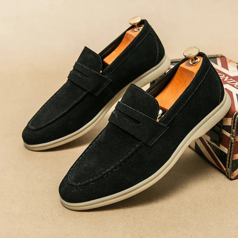 Leather Moccasin Loafer for Men Liverpool - Pure - PURECLO