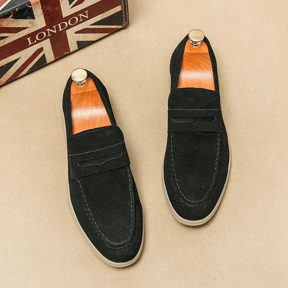 Leather Moccasin Loafer for Men Liverpool - Pure - PURECLO