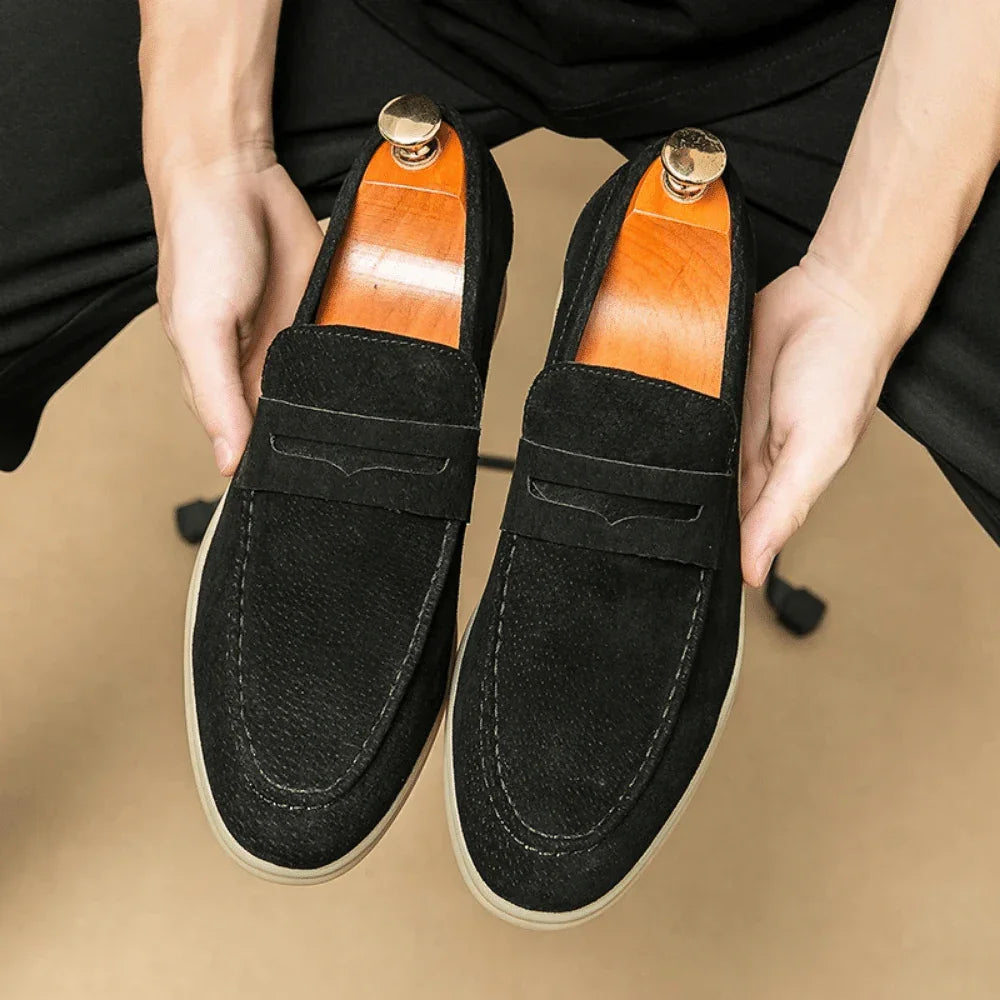 Leather Moccasin Loafer for Men Liverpool - Pure - PURECLO