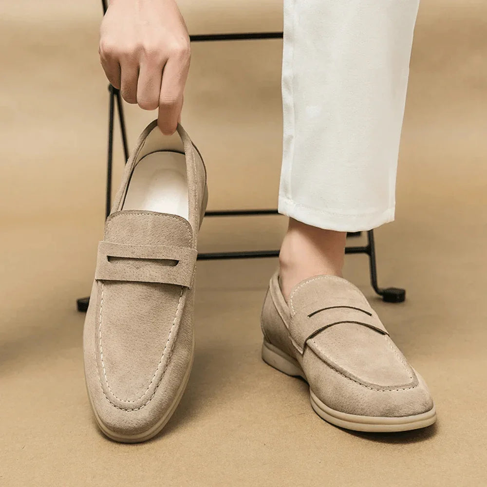Leather Moccasin Loafer for Men Liverpool - Pure - PURECLO