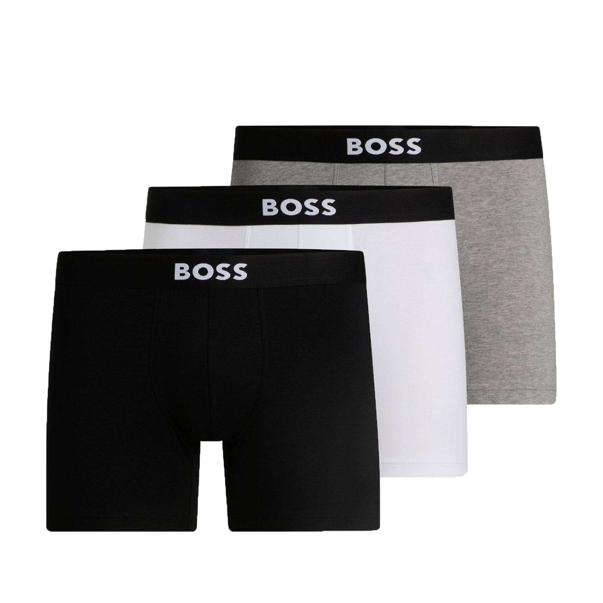 Boss Black 3 Pack D.beckham Boxer Briefs White/Grey/Black