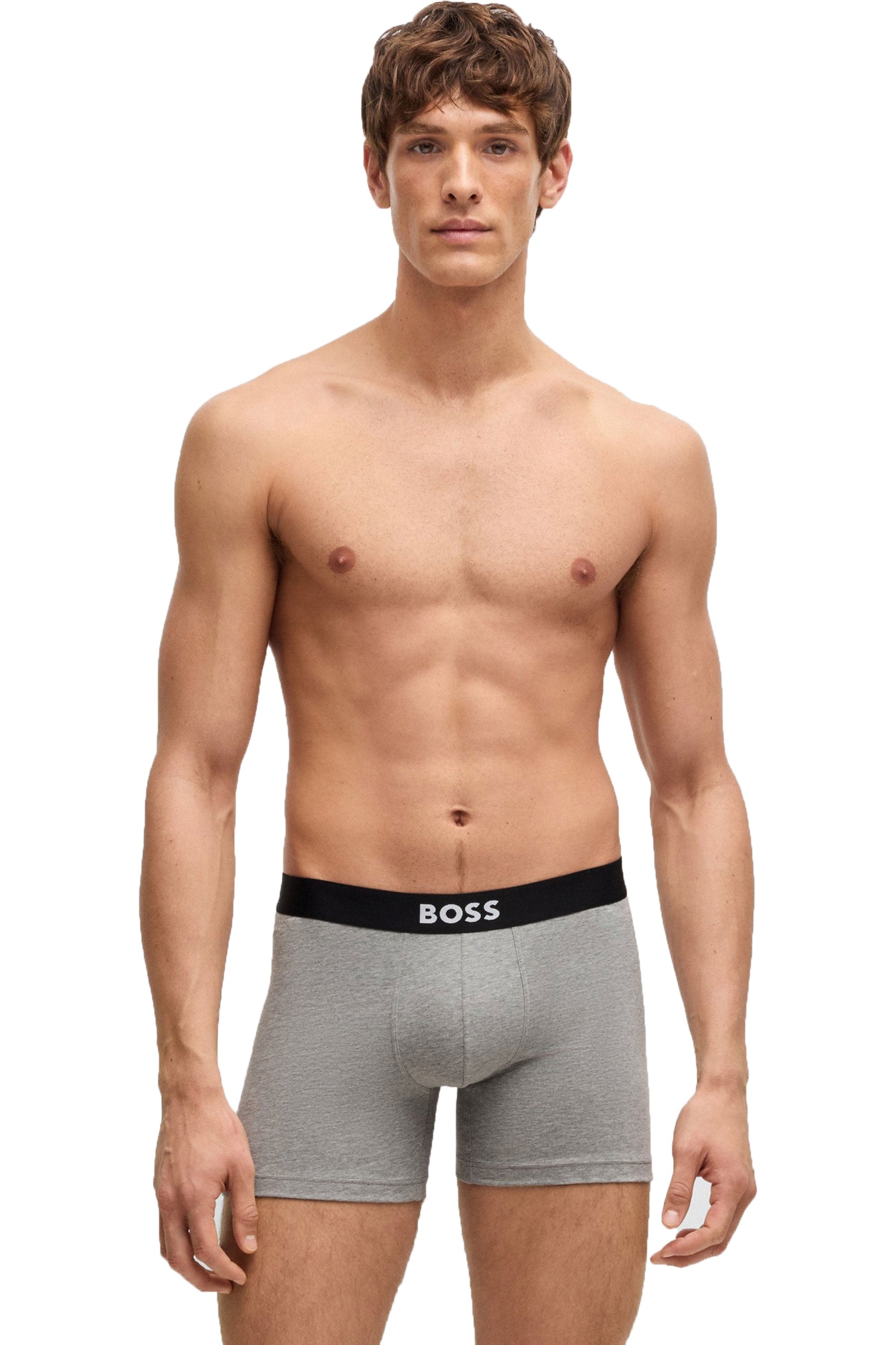 Boss Black 3 Pack D.beckham Boxer Briefs White/Grey/Black